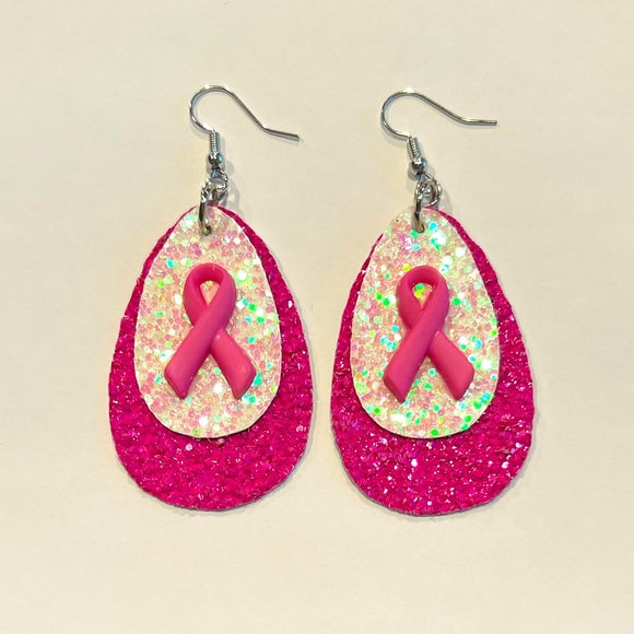 Breast Cancer Awareness earrings - Picture 2 of 7